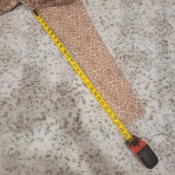 7 For All Mankind SZ 27 Pink Coated Leopard Print High Waist Skinny Ankle Jeans - Picture 4 of 11